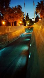 View of road at night