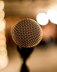 Close-up of microphone