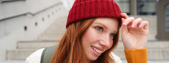 Close-up of young woman