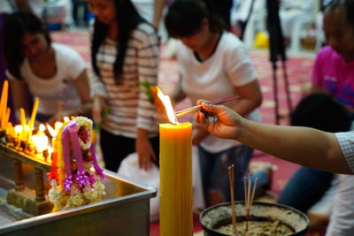 Group of people at temple