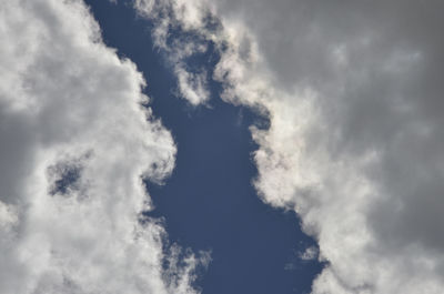 Low angle view of clouds in sky