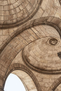 Directly below shot of ornate ceiling