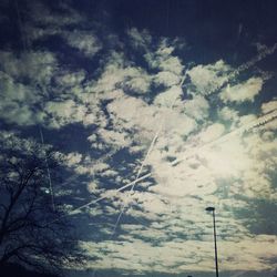 Low angle view of cloudy sky