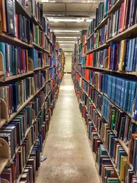 Stack of books in shelf