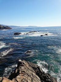 Close-up of sea against sky