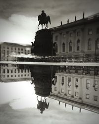 Reflection of buildings in water