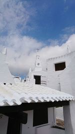 Panoramic view of white building against sky