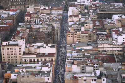 High angle view of townscape