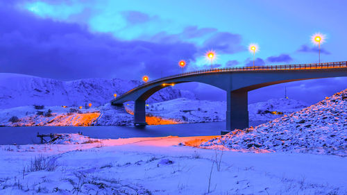 Bridge over river against sky