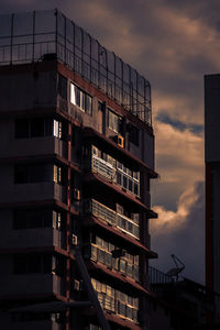 Exterior of building against sky during sunset