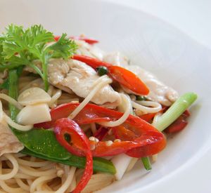 Close-up of salad in plate