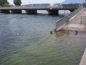 View of bridge over river