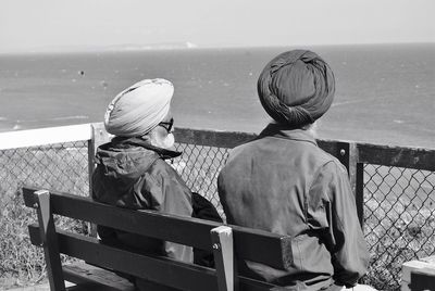 View of sea against clear sky