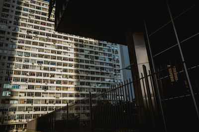 Low angle view of modern building against sky