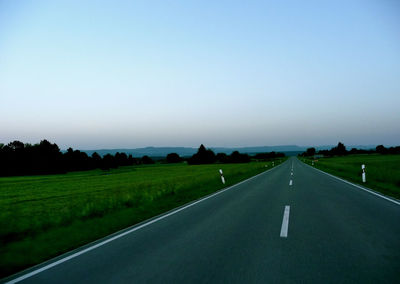 Surface level of country road along landscape
