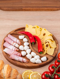 Close-up of food on table