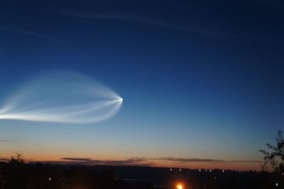 Scenic view of sky at night