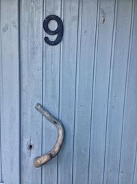 Close-up of rusty metal door