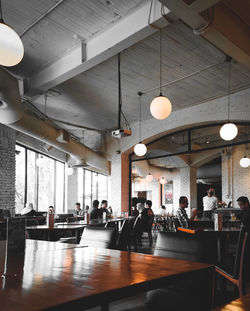 Group of people in restaurant