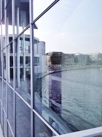 Reflection of buildings in water