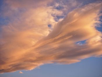 Low angle view of sky at sunset