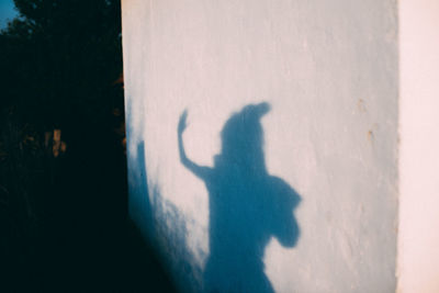 Shadow of person on wall