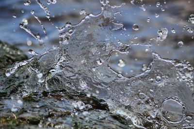 Close-up of wet splashing water