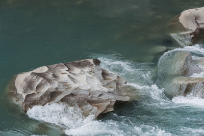 Rocks in sea