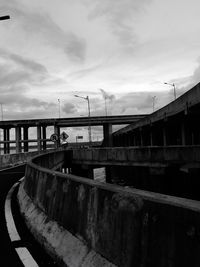 Bridge over water against sky