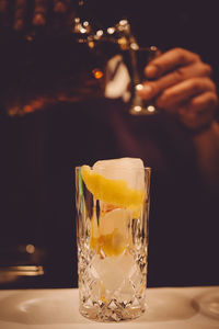 Close-up of drink on table