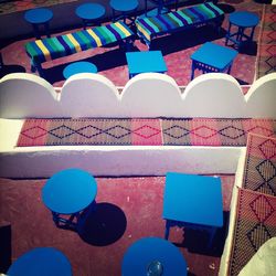 Colorful balloons in row