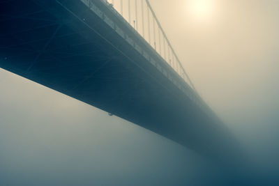 Low angle view of bridge against sky