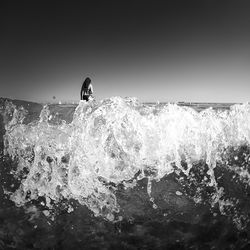 View of people in sea