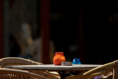 Close-up of food on table