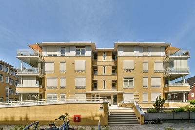 Low angle view of building against clear sky