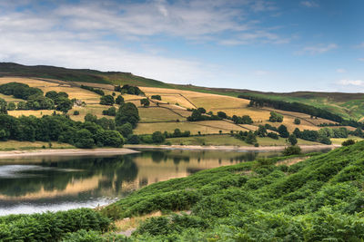 Scenic view of river amidst landscape against sky