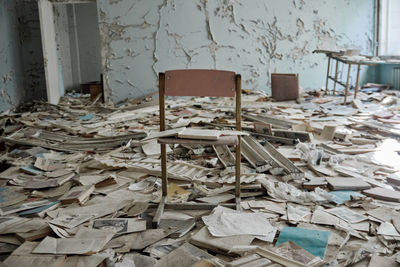 Abandoned school number 13 in the city of pripyat, chernobyl, ukraine