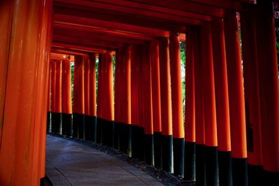 View of colonnade in kyoto at japan