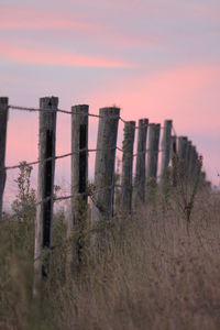 View of landscape at sunset