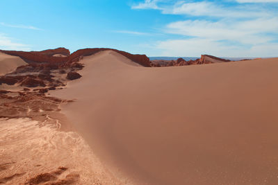 Panoramic view of desert against sky