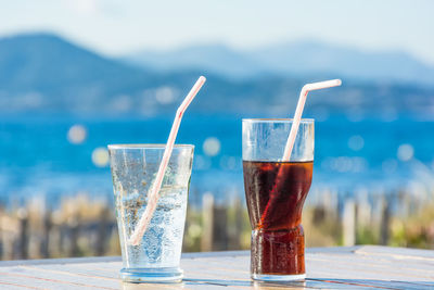 Close-up of drink on table