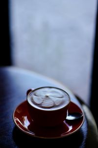 Close-up of coffee on table