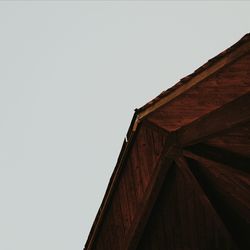 Low angle view of built structure against clear sky