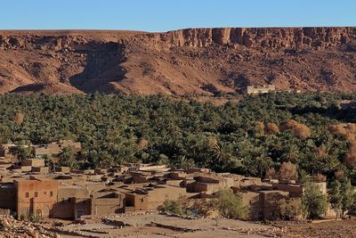 Scenic view of landscape against clear sky