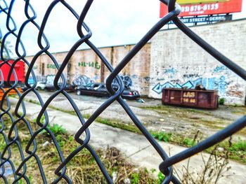 Close-up of chainlink fence