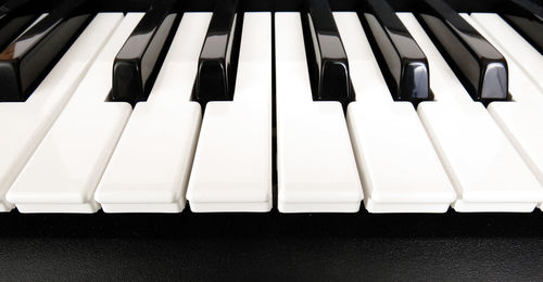 Close-up of piano keys