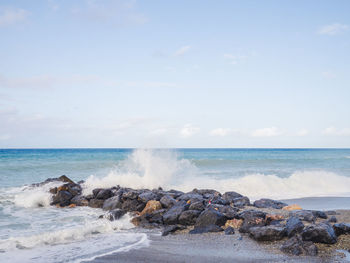 Scenic view of sea against sky