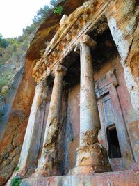 Low angle view of abandoned building