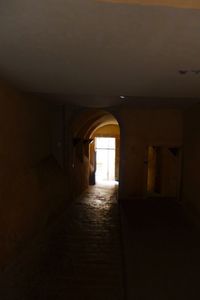 Empty corridor of old building