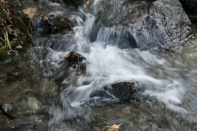 Stream flowing through rocks